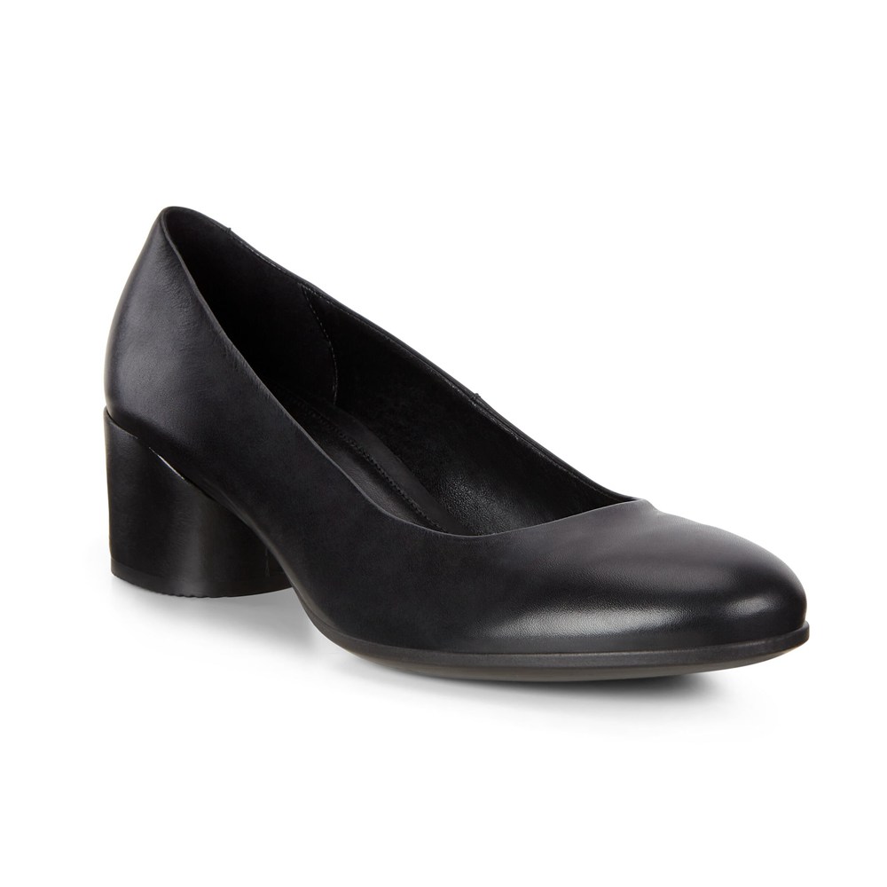 ECCO Womens Pumps Black - Shape 35 Mod Block - UCI-761389